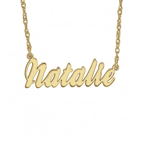 Cursive Name Plate Necklace Personalized Jewelry