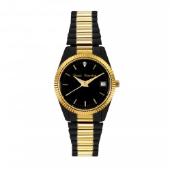 Men's Black & Gold Tone Watch