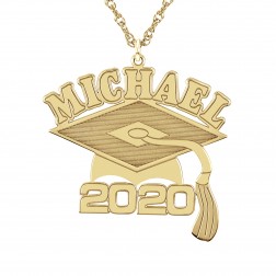 Graduation Name Date Necklace 28x23mm