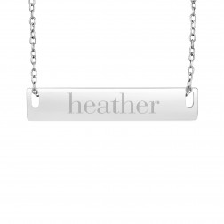 Small Name Bar Necklace Lowecase Serif Font