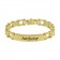 Stainless Steel Yellow Tone Men's High Polished personalized Bracelet (10x51mm)