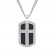 Stainless Steel Dog Tag Cross Personalized Pendant (33x20mm)