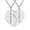 Couples Heart Pendant 25 mm Personalized Jewelry