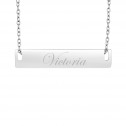 White One Name Bar Necklace Personalized Jewelry